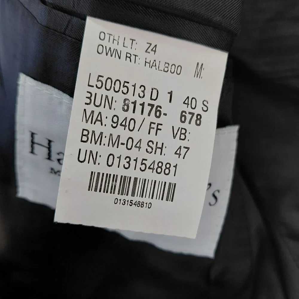 Ralph Lauren LRL Blazer Sport Coat Mens Size 40S Gray 100% Lambswool Suit Jacket